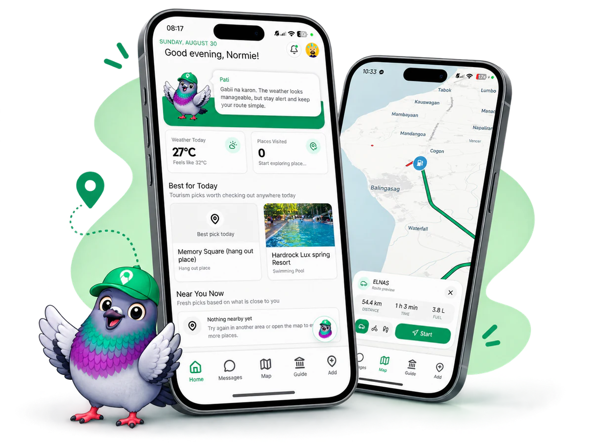 BaliFind download page mobile application mockup