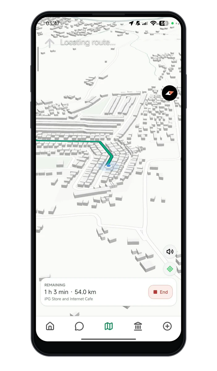 BaliFind live navigation mobile mockup